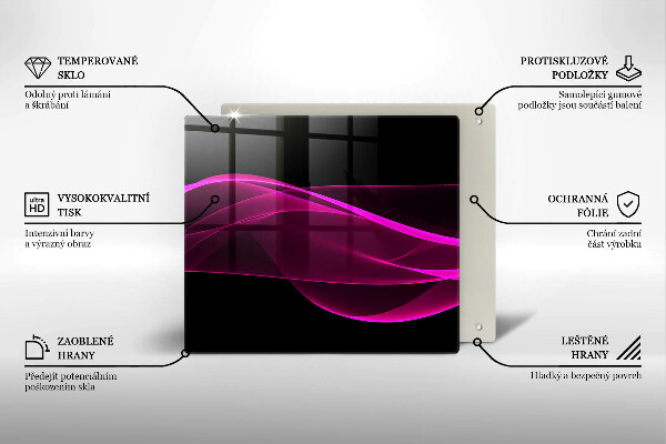 Skydd för induktionsspis unik Rosa abstraktion