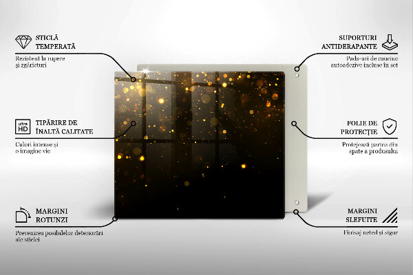Skydd för induktionsspis unik Guldglitter