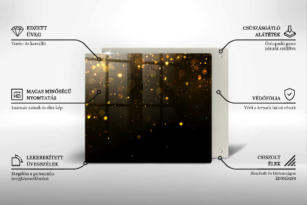 Skydd för induktionsspis unik Guldglitter