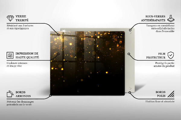 Skydd för induktionsspis unik Guldglitter