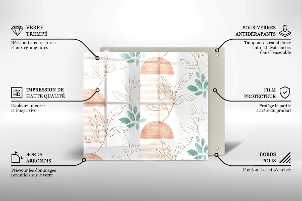 Spisskyddsplatta unik Boho löv mönster