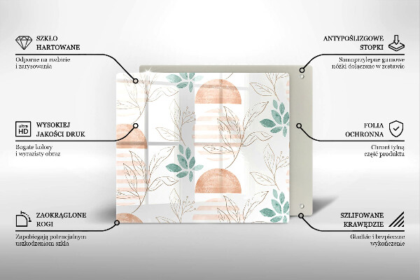 Spisskyddsplatta unik Boho löv mönster