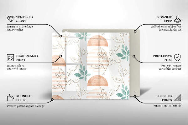 Spisskyddsplatta unik Boho löv mönster