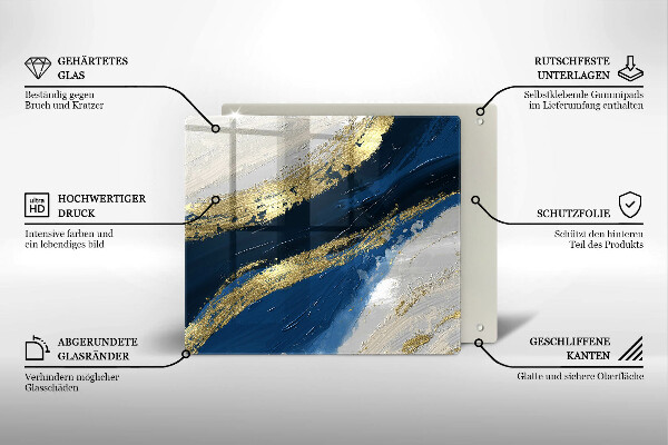 Skydd för induktionsspis unik Textur med guld
