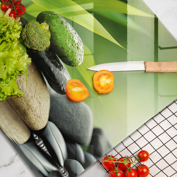 Skydd för induktionsspis unik Zen bambu stenar