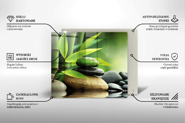 Skydd för induktionsspis unik Zen bambu stenar