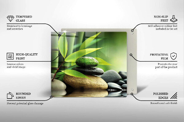 Skydd för induktionsspis unik Zen bambu stenar