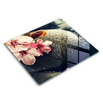 Skydd för induktionsspis unik Blommor zen stenar