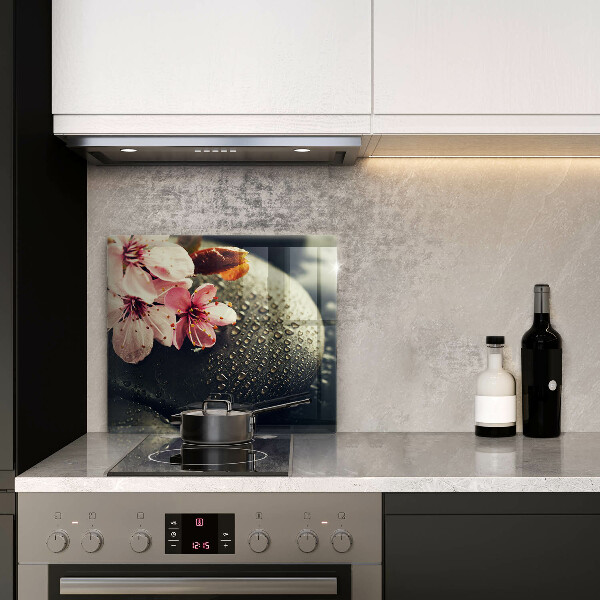 Skydd för induktionsspis unik Blommor zen stenar