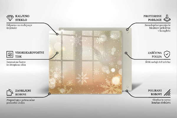 Skydd för induktionsspis unik Snöflingor