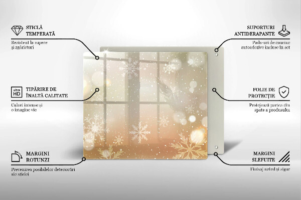 Skydd för induktionsspis unik Snöflingor