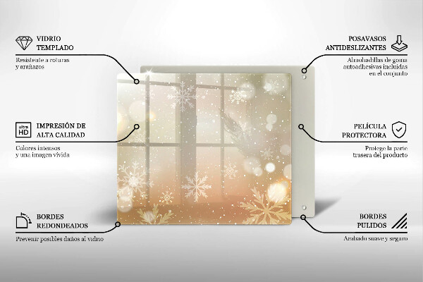 Skydd för induktionsspis unik Snöflingor