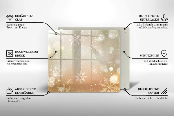 Skydd för induktionsspis unik Snöflingor