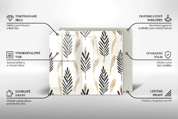 Skydd för induktionsspis unik Boho växter