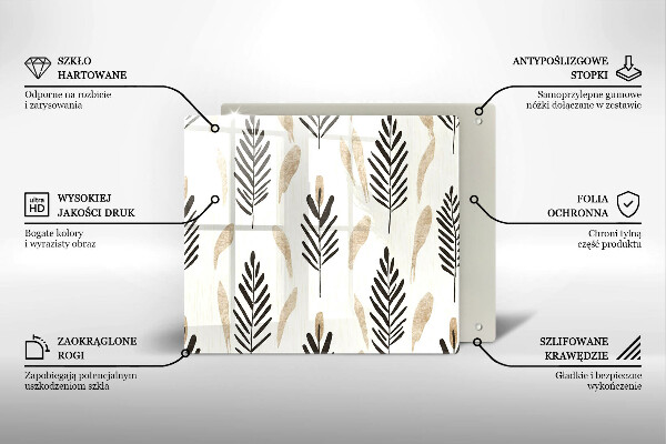 Skydd för induktionsspis unik Boho växter