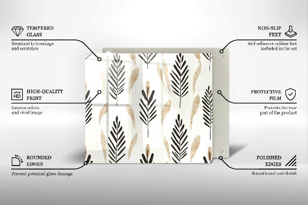 Skydd för induktionsspis unik Boho växter