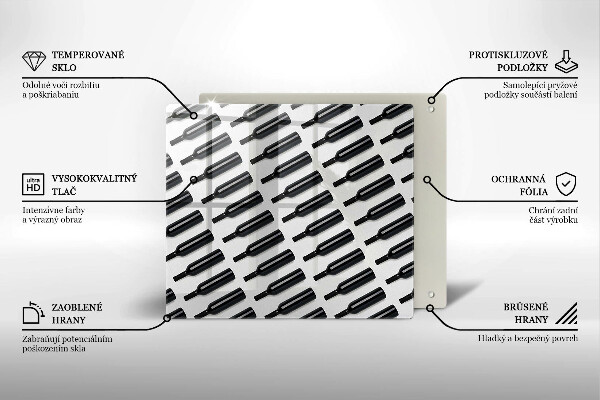 Skydd för induktionsspis unik Svarta vinflaskor