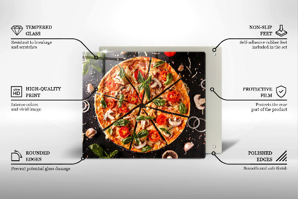 Skydd för induktionsspis unik Pizza med svamp