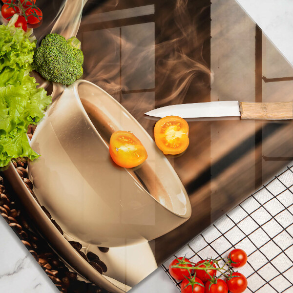 Skydd för induktionsspis unik Kopp och kaffebönor