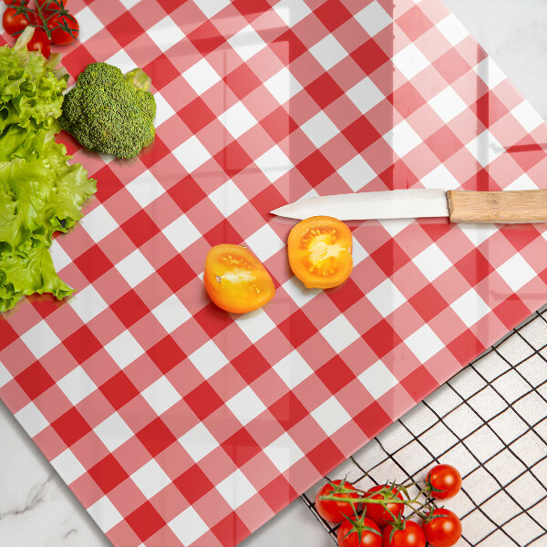 Skydd för induktionsspis unik Rött och vitrutigt mönster