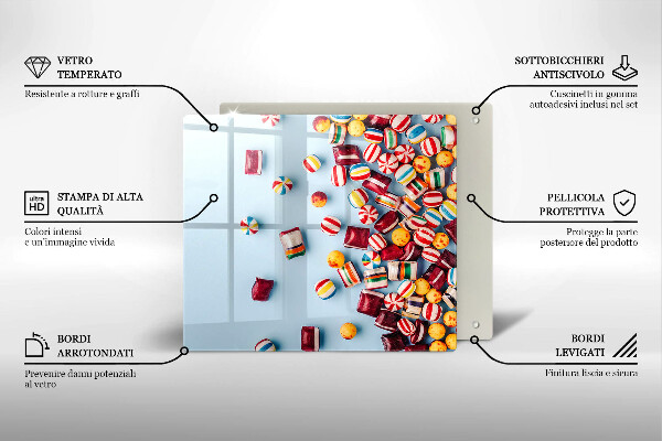 Skydd för induktionsspis unik Färgglada godis
