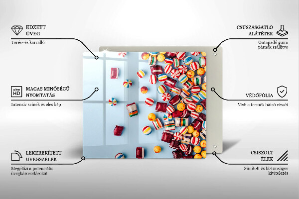 Skydd för induktionsspis unik Färgglada godis