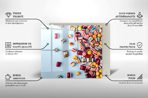 Skydd för induktionsspis unik Färgglada godis