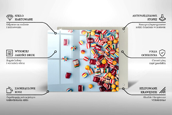Skydd för induktionsspis unik Färgglada godis