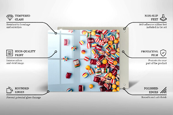Skydd för induktionsspis unik Färgglada godis