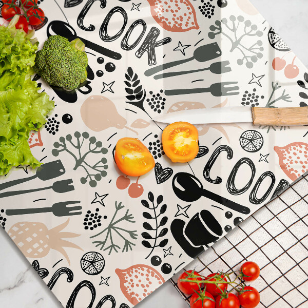 Skydd för spis unik Tecknat köksmotiv