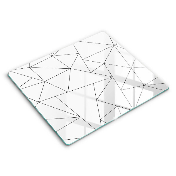 Skydd för spis unik Vita trianglar