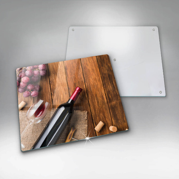 Skydd för spis unik En flaska rött vin