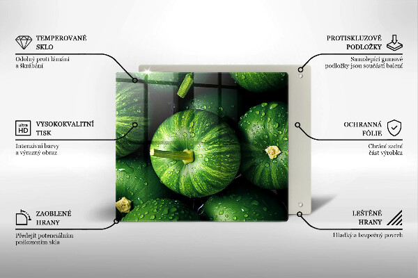 Skydd för spis unik Gröna pumpor