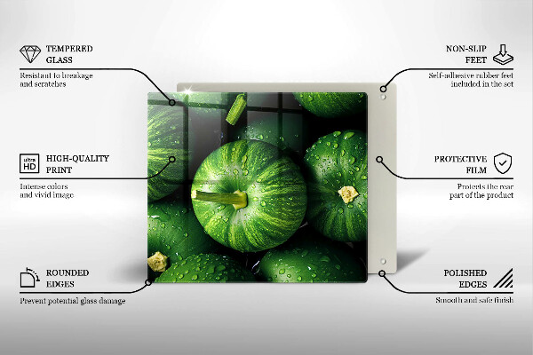 Skydd för spis unik Gröna pumpor