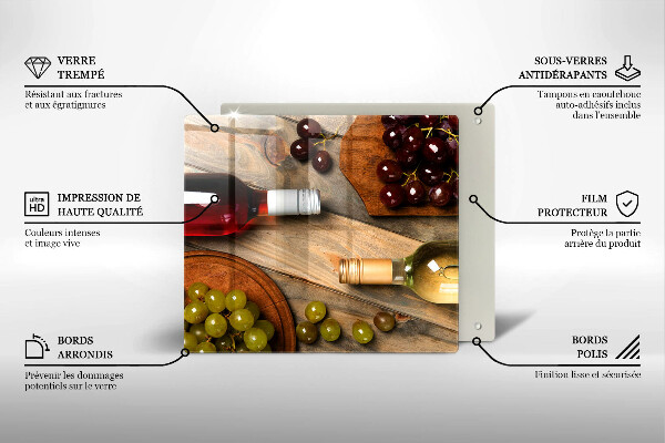 Skydd för spis unik Vinflaskor och druvor
