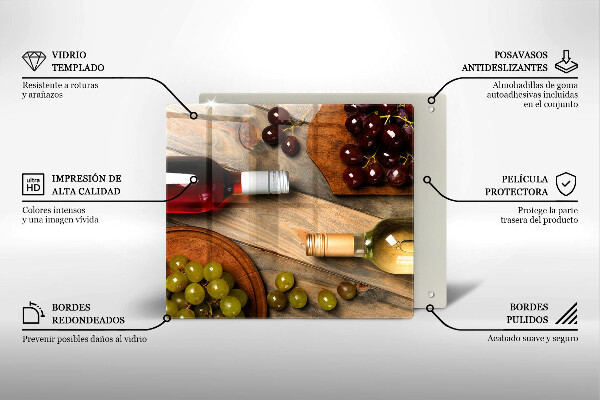 Skydd för spis unik Vinflaskor och druvor