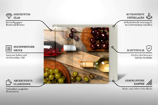 Skydd för spis unik Vinflaskor och druvor