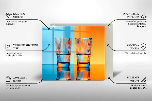 Skydd för spis unik Två glas vatten