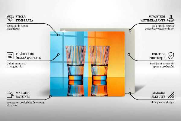 Skydd för spis unik Två glas vatten