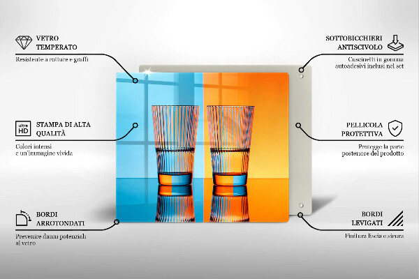 Skydd för spis unik Två glas vatten