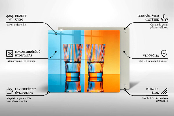 Skydd för spis unik Två glas vatten
