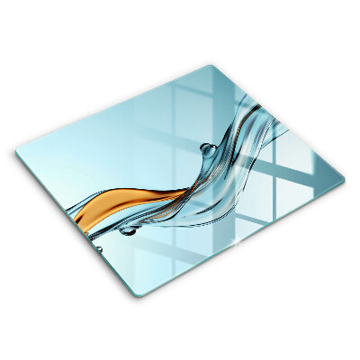 Skydd för spis unik Vatten på en blå bakgrund