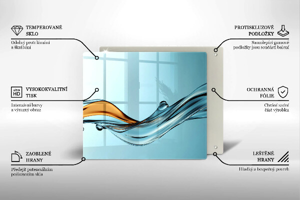 Skydd för spis unik Vatten på en blå bakgrund