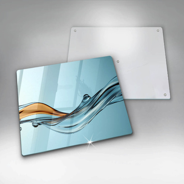 Skydd för spis unik Vatten på en blå bakgrund