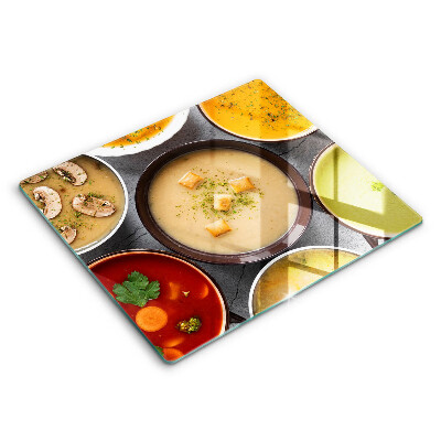 Skydd för spis unik Färgglada soppor