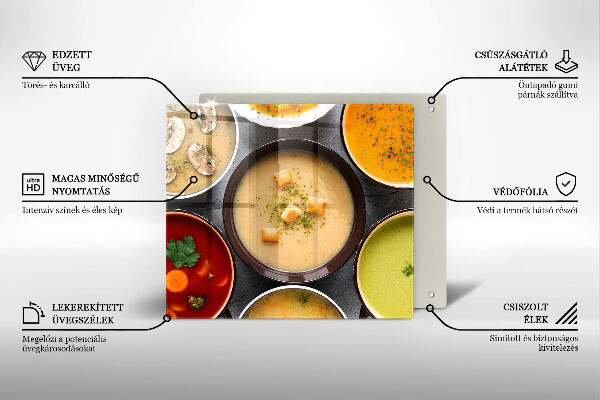 Skydd för spis unik Färgglada soppor