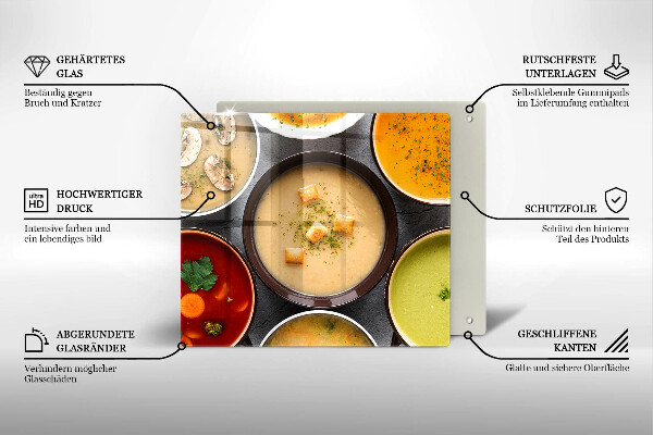 Skydd för spis unik Färgglada soppor