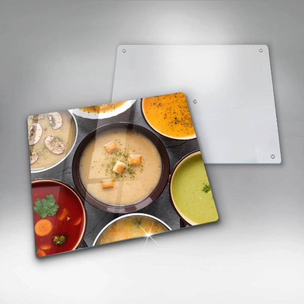 Skydd för spis unik Färgglada soppor