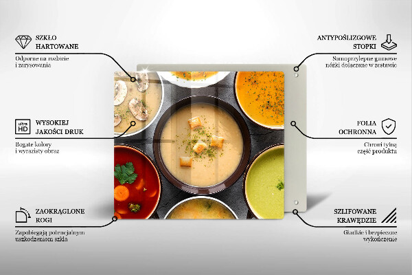 Skydd för spis unik Färgglada soppor