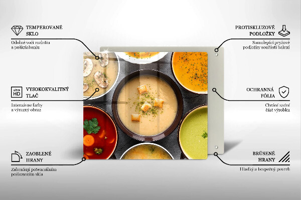 Skydd för spis unik Färgglada soppor